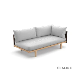 Der Dedon Sealine 2 Sitzer, ist als komplettes Sofa oder auch als Modul fürs Verbindungssystem erhältlich